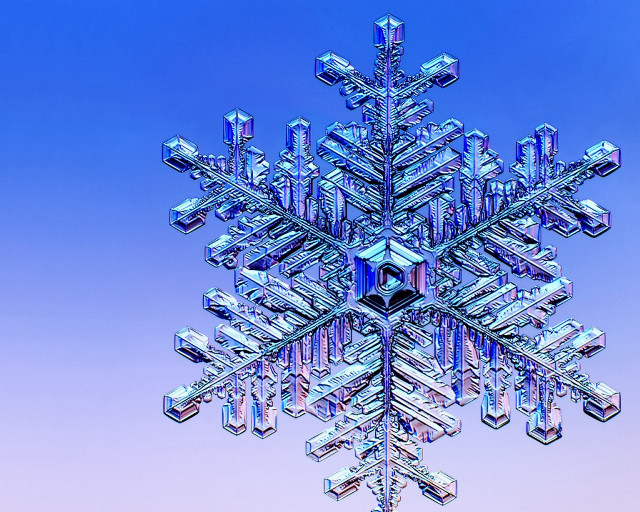 Snowflake blue sky background image free wallpaper for desktop - medium preview image