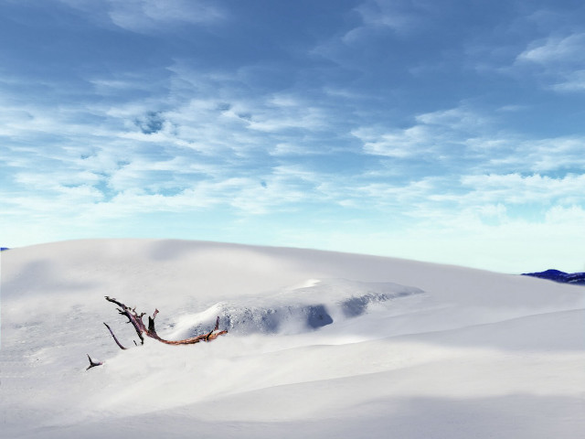 Skiing snowy hill sky background free wallpaper for desktop - medium preview image