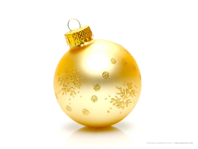 Golden christmas ornament snowflakes gold #5 free wallpaper for desktop - medium preview image
