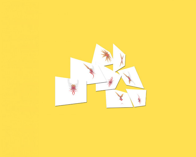 Cards red spider yellow background #2 free wallpaper for desktop - medium preview image