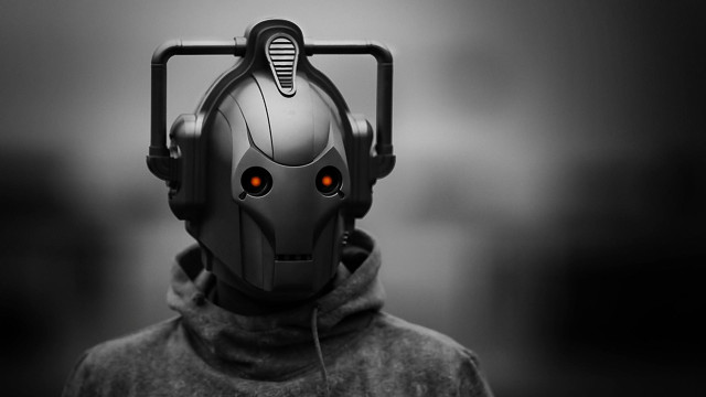 Man robot mask headphones hoodie free wallpaper for desktop - medium preview image