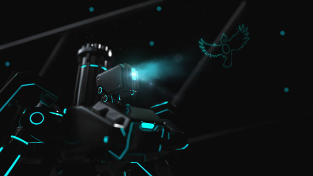 Futuristic robot glowing arm space free wallpaper for desktop - medium preview image