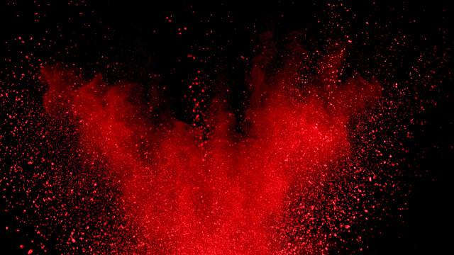 Red explosion night sky astronaut free wallpaper for desktop - medium preview image