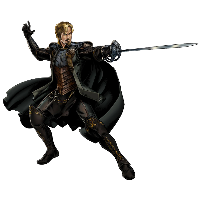 Man black outfit sword shield free wallpaper for tablet - medium preview image