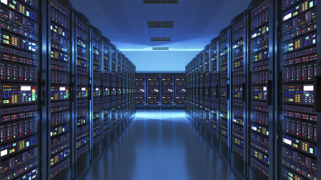 Long room servers blue light free wallpaper for desktop - medium preview image