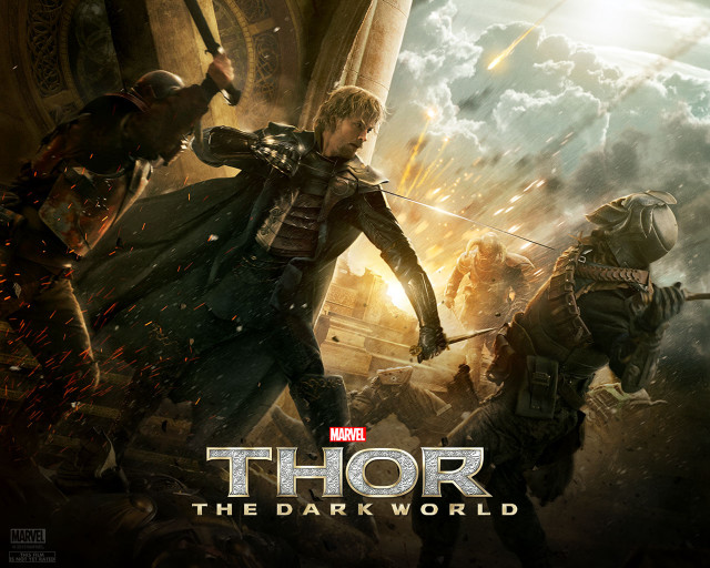 Thor dark world fight city free wallpaper for desktop - medium preview image