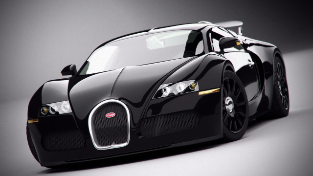 Black bugatti luxury digital rendering free wallpaper for desktop - medium preview image