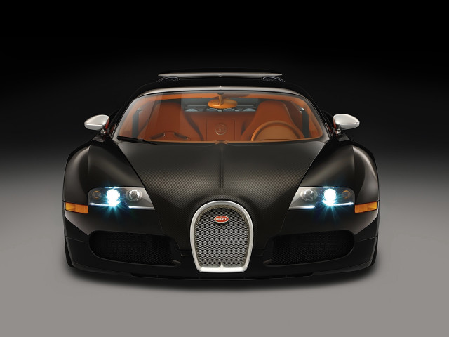 Bugatti car lights dark room free wallpaper for desktop - medium preview image