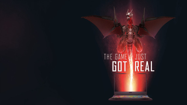 Red black poster demon gamer free wallpaper for desktop - medium preview image