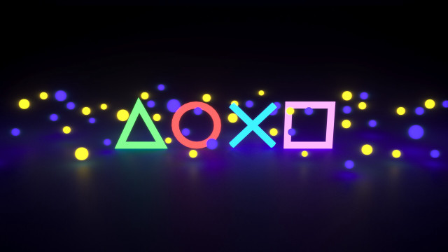 Neon xoxo black background lights free wallpaper for desktop - medium preview image