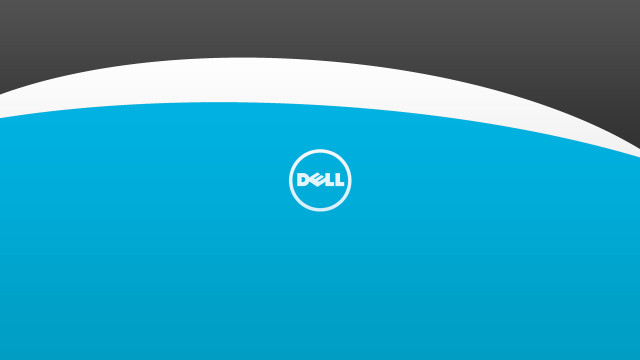 Dell logo blue white black free wallpaper for desktop - medium preview image