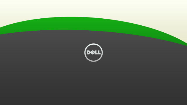 Dell logo green gray background free wallpaper for desktop - medium preview image