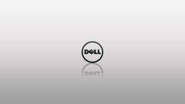 Dell logo gray background reflection free wallpaper for desktop - medium preview image