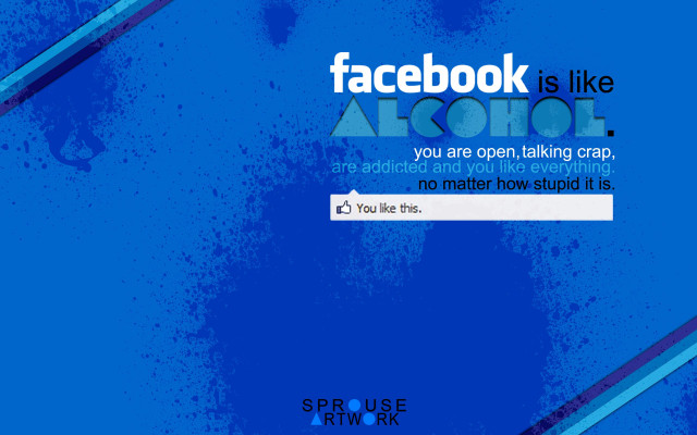 Facebook blue background text box free wallpaper for desktop - medium preview image