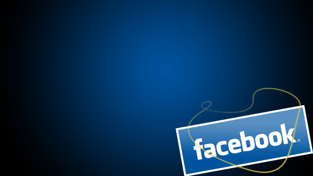 Facebook logo dark blue yellow free wallpaper for desktop - medium preview image