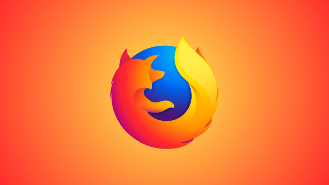 Firefox logo red background blue free wallpaper for desktop - medium preview image