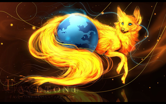 Cat holding blue ball fire free wallpaper for desktop - medium preview image