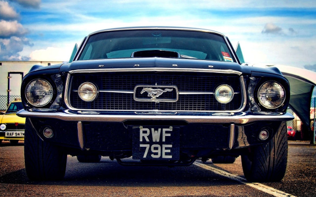 Mustang parked parking lot other free wallpaper for desktop - medium preview image