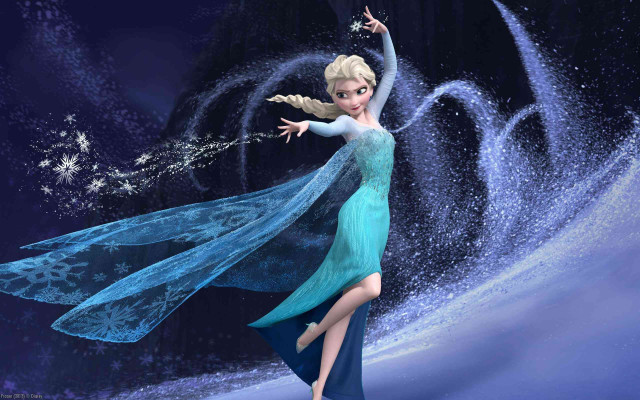 Frozen princess dancing snow magic free wallpaper for desktop - medium preview image