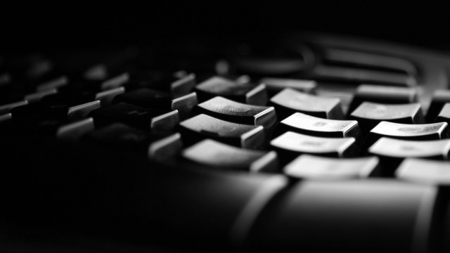 Close up black white keyboard free wallpaper for desktop - medium preview image
