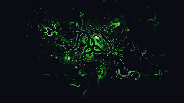 Green black abstract snake computer free wallpaper for desktop - medium preview image