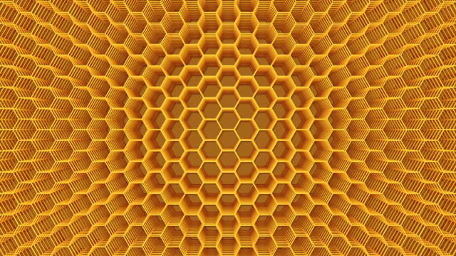 Yellow hexagon honeycomb 3d bathroom free wallpaper for desktop - medium preview image