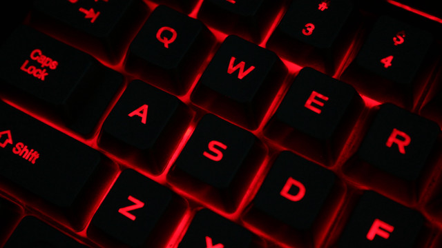Red keyboard close up illuminated free wallpaper for desktop - medium preview image