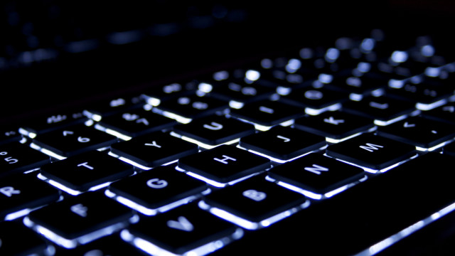 Keyboard closeup black background white #4 free wallpaper for desktop - medium preview image