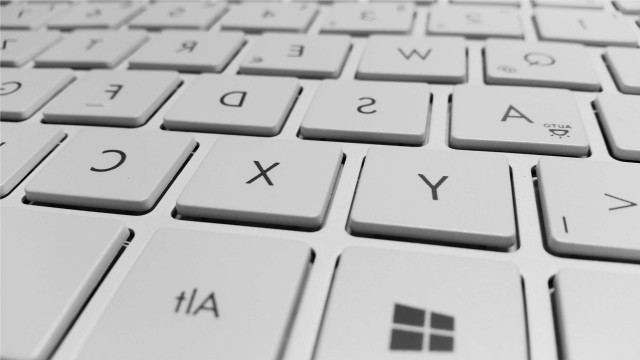 Keyboard closeup black white background #2 free wallpaper for desktop - medium preview image