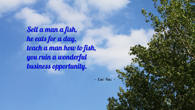 Blue sky quote Lao self free wallpaper for desktop - medium preview image