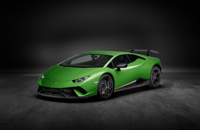Green sports car dark room #2 free wallpaper for desktop - medium preview image