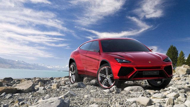 Red sports car rocky beach #4 free wallpaper for desktop - medium preview image