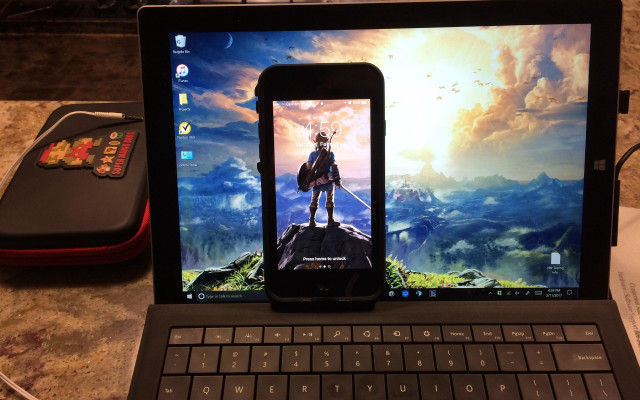 Laptop table mouse keyboard cellphone free wallpaper for desktop - medium preview image