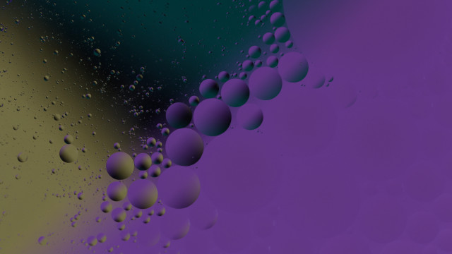 Purple yellow bubbles water black free wallpaper for desktop - medium preview image