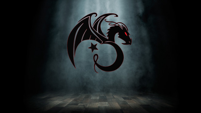 Black dragon red eyes spotlight free wallpaper for desktop - medium preview image
