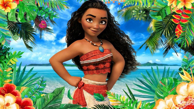 Woman redtop whiteskirt tropical flowers free wallpaper for desktop - medium preview image