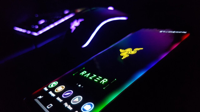 Cell phone neon light remote free wallpaper for desktop - medium preview image