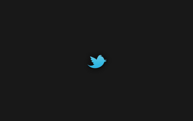 Blue twitter logo black background free wallpaper for desktop - medium preview image