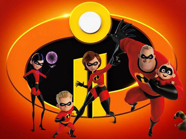 Cartoon characters red background yellow free wallpaper for desktop - medium preview image