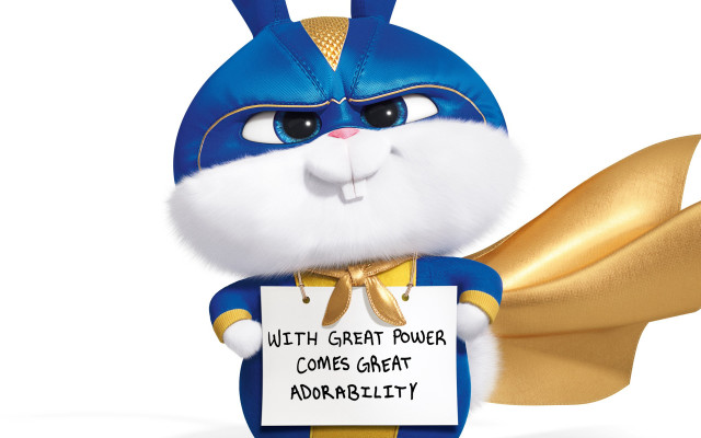 Cartoon character holding sign message free wallpaper for desktop - medium preview image