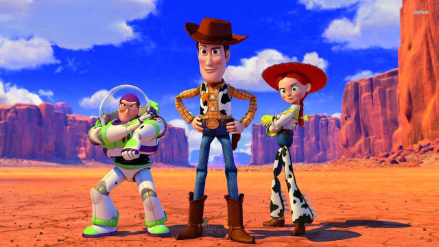 Toy story characters desert mountain free wallpaper for desktop - medium preview image