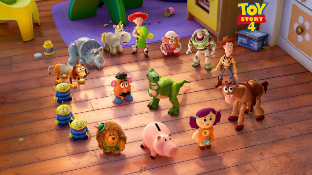 Toy story characters playroom toys free wallpaper for desktop - medium preview image