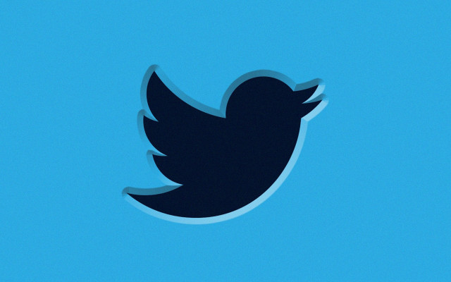 Blue twitter logo black bird free wallpaper for desktop - medium preview image