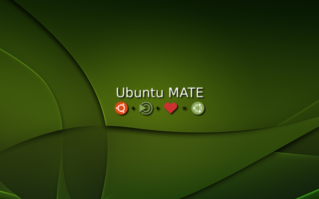 Green heart wave ubuntu mate free wallpaper for desktop - medium preview image