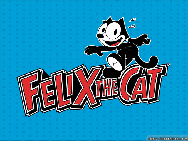 Cartoon cat flying over flex free wallpaper for desktop - medium preview image