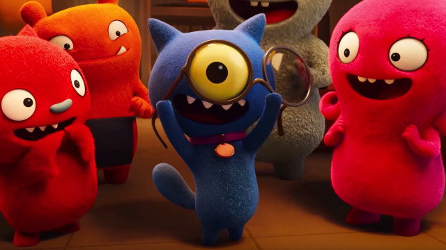 Cartoon characters group fireplace room free wallpaper for desktop - medium preview image