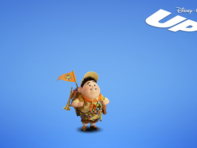 Cartoon character flag pole blue free wallpaper for desktop - medium preview image