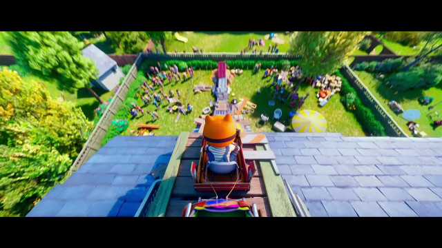 Large orange object roof green free wallpaper for desktop - medium preview image