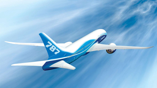 Blue white jet flying sky free wallpaper for desktop - medium preview image