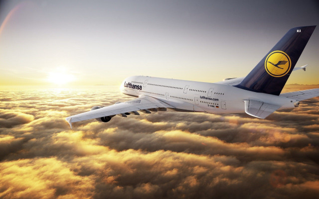 Jetliner cloudy sky above clouds #2 free wallpaper for desktop - medium preview image